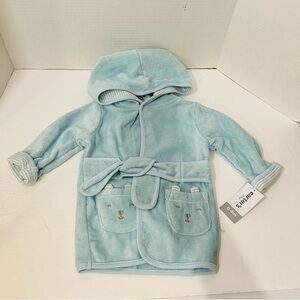 Carter's 0-9M Blue Hooded Bath Robe Brand New